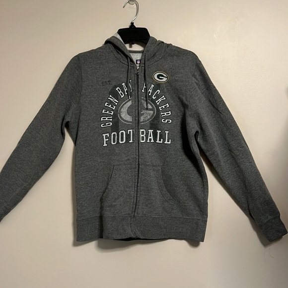 Nfl Green Bay Full Zip Medium Hoodie - Picture 1 of 8